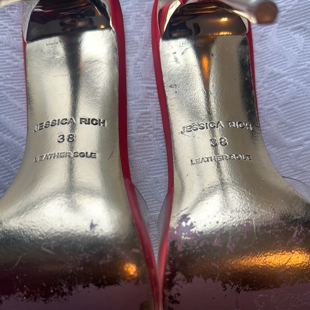 Jessica Red and Gold Heels - Picture 6 of 11